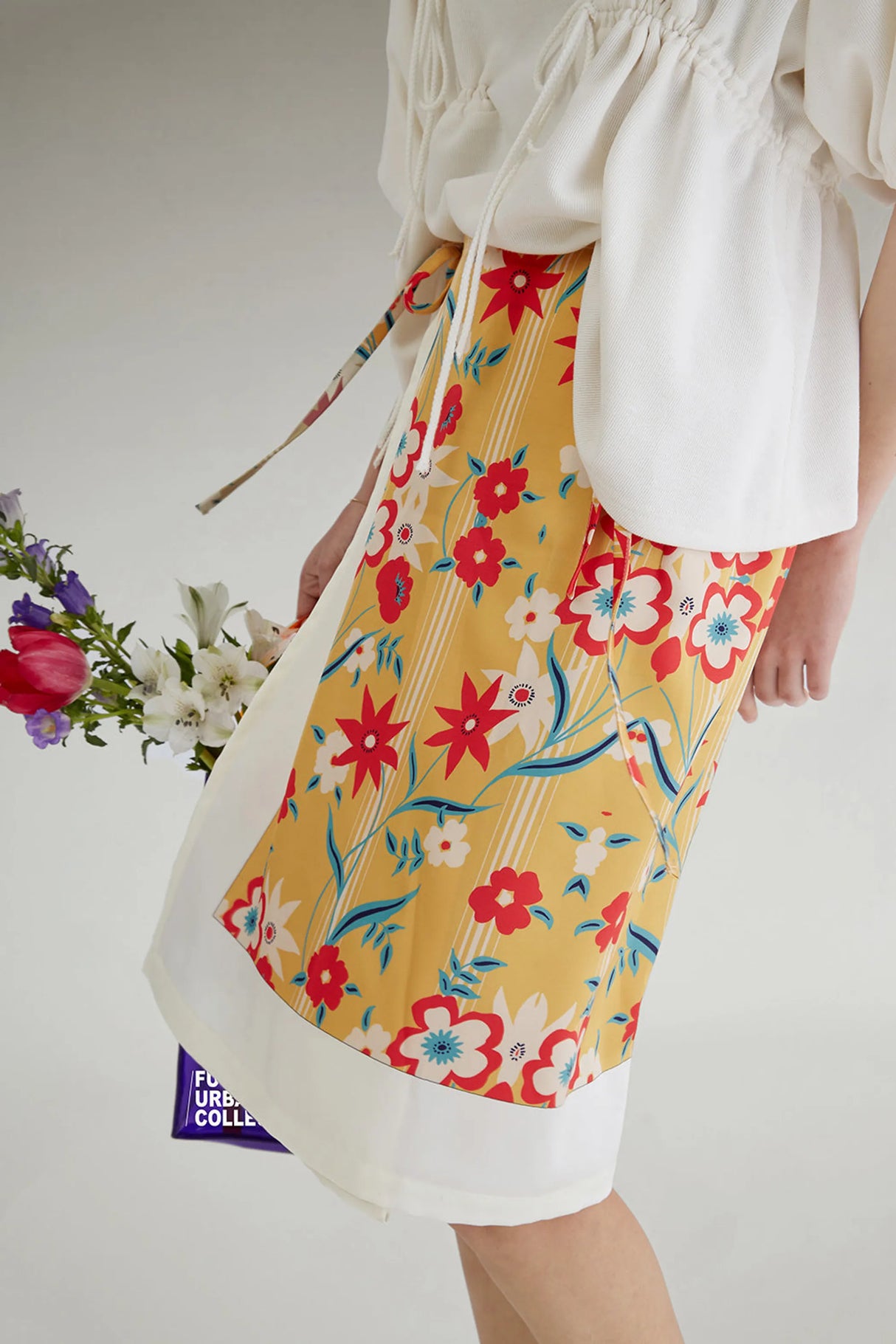 Fussed | Floral Print Wrapped Skirt