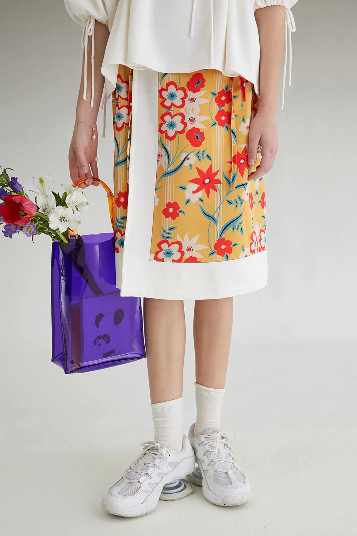 Fussed | Floral Print Wrapped Skirt