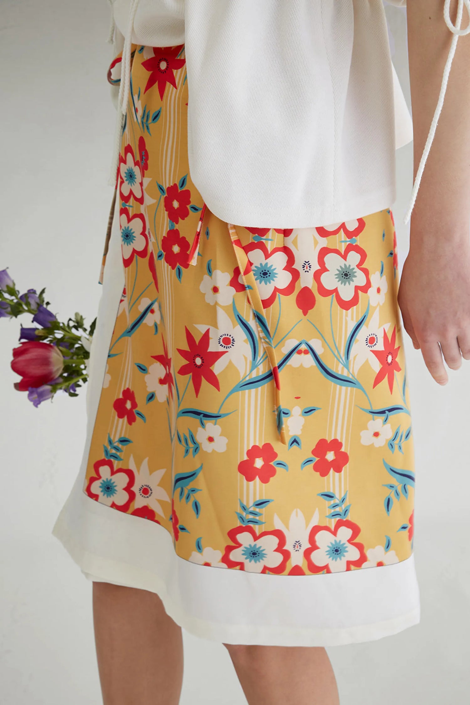 Fussed | Floral Print Wrapped Skirt