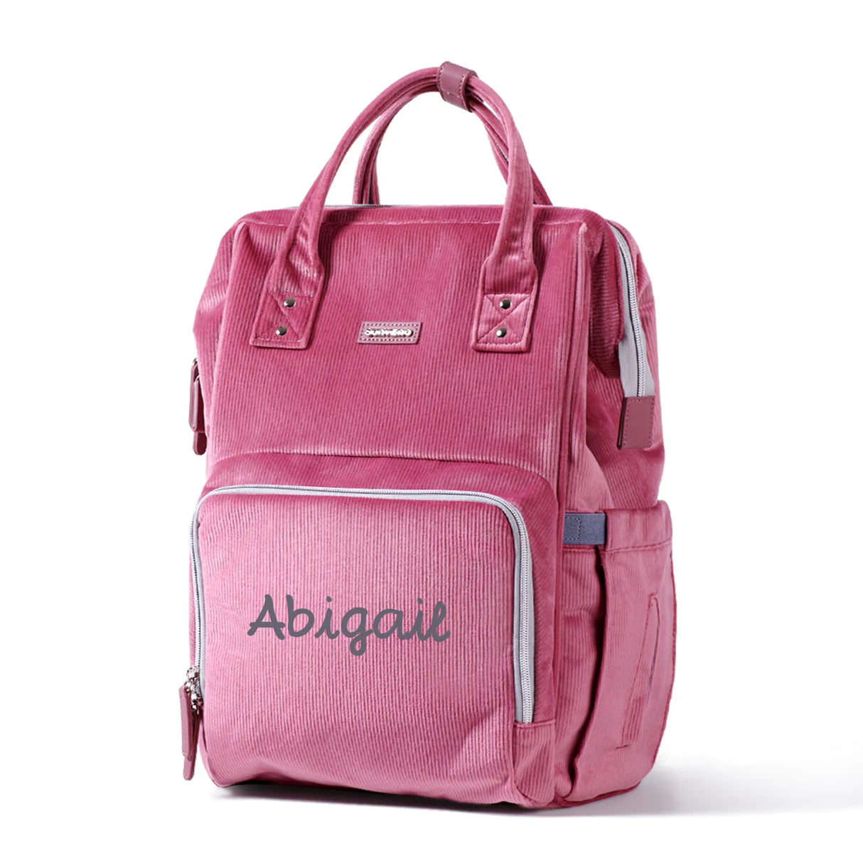 Personalized Corduroy Diaper Backpack