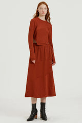 Fussed | Auburn Contrasting Ribbed Skirt